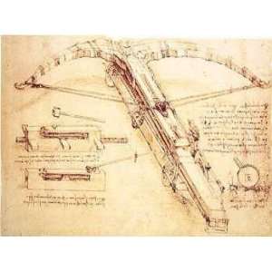  Giant Catapult, Canvas Transfer by Leonardo da Vinci 
