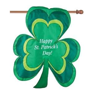  CRAFTED APPLIQUE FLAG   HAPPY ST. PATRICKS DAY: Home 
