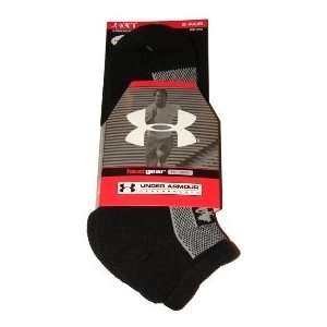   Armour Heat Gear Black 2 Pair Lo Cut Socks (L): Sports & Outdoors