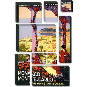 Monte Carlo, Monaco Vintage Travel Posterroger broders Giclee Canvas 