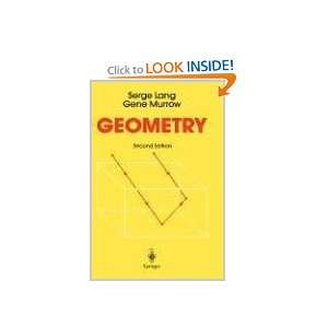  Geometry a High School Course Hb (9783540966548) S Lang 