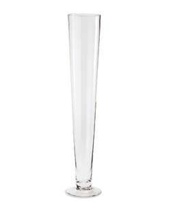   23 inch Tall Pilsner Style Glass Vase (Case of 8)  Overstock