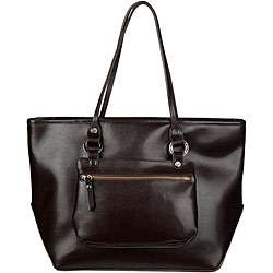 Made in Italy Desmo Dark Brown Leather Tote  Overstock