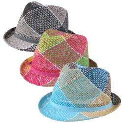   Collection Womens Multi color Straw Fedora Hat  Overstock