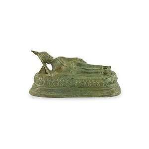  Brass statueette, Buddha Rests