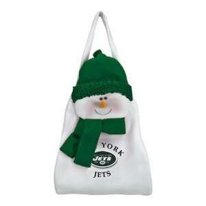  BSS   New York Jets NFL Snowman Plush Door Sack or Purse 