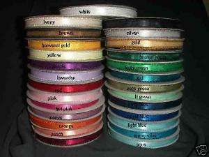 Double Face Satin Picot Ribbon feather edge 50 yds  
