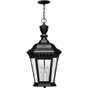   Hanging Porch Lantern With Clear Beveled Glass.