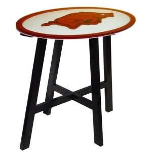   Arkansas Razorback Wooden Pub Table With Glass Top