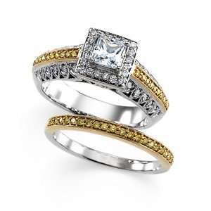 Elegant and Stylish 1/3 ct. tw. for 04.50X04.50 MM Two Tone Bridal 