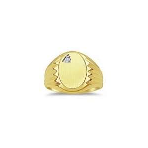 0.01 CT MENS OVAL SIGNET RING 9.0: Jewelry