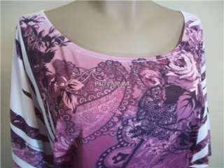 Womens Plus Size Bellezza Clothing Purple 2XL Shirt Top Blouse  