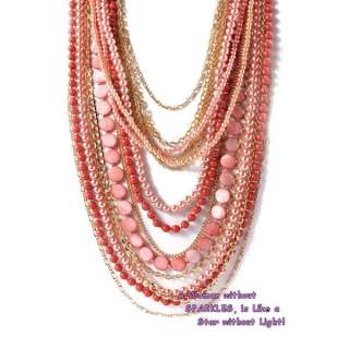 Park Lane ST TROPEZ NECKLACE Coral Pink Pearl $108 S4U  