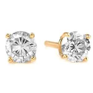  14k 1.50ct Genuine Diamond Stud Earrings: Jewelry