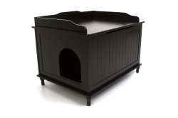 Designer Catbox Wood Litter Box Enclosure In Black DCB B Cat Kitten 