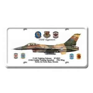  F 16C Fighting Jet Air Force Plane Metal License Plate 