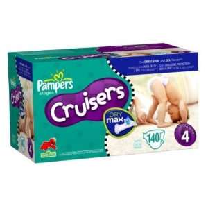   Pampers Cruisers 140 Count Size 4 Disposable Diape (Case of 1) Baby