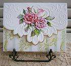 Carol Wilson FRENCH SCROLL ROSES 10 Blank Note Cards SNP2207