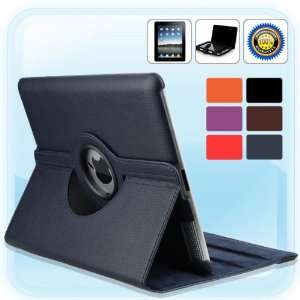   Leather Case Cover Stand Midnight Blue for Ipad 2: Electronics