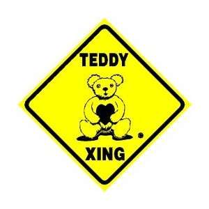 TEDDY CROSSING sign * street bear heart