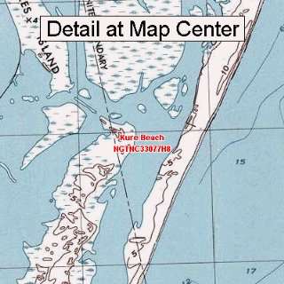  USGS Topographic Quadrangle Map   Kure Beach, North 