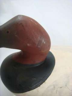   Duck Canvasback Carved Hand Painted Red Circles Around Eyes  