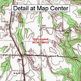   Map   Phil Campbell, Alabama (Folded/Waterproof)