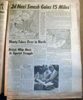 1944 1945 newspapers BATTLE of the BULGE   WW II   NY Daily News BIG 