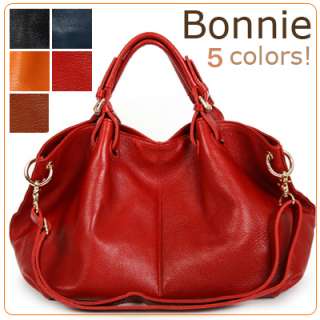 Genuine leather BONNIE handbag tote purse+cross strap  