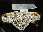  YG DIAMOND RING HEART ENGAGEMENT BAND PAVE items in jewelry4less atl 