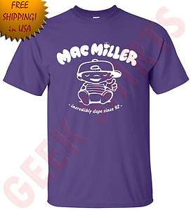 Mac Miller Incredibly dope knock hip hop rap t shirt Wiz halifa tee 