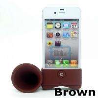   Portable Silicone Horn Stand Amplifier Speaker For iPhone 4 4S 4G NEW