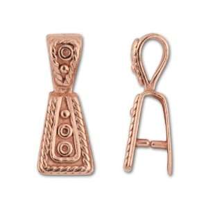    Copper Plated Pewter Fancy Design Pinch Bail Arts, Crafts & Sewing