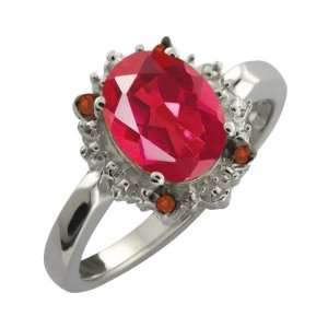  Last Dance Pink Mystic Quartz and Diamond 14k White Gold Ring: Jewelry