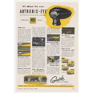   GM Guide Lamp Autronic Eye Headlight Control Print Ad