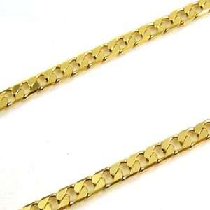 24 SPLENDID 18K YELLOW GOLD GEP CHAIN SOLID NECKLACE  