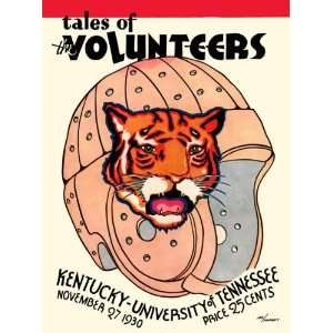  1930 Tennessee Volunteers vs Kentucky Wildcats 36 x 48 