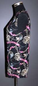   fashion Belt chain Printed design Slim fit des dress top black  