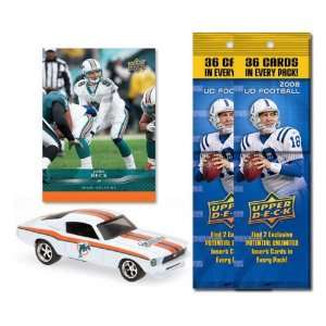 Miami Dolphins 1967 Ford Mustang Fastback Die Cast with John Beck Card 