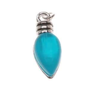   Plated Translucent Bright Blue Resin Christmas Light Charm 19mm (1