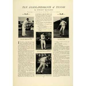 1925 Article Professional Tennis Players Ten Commandments Sports 