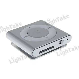New Fashionable Mini Clip MP3 Digital Player TF Card Reader Silver 