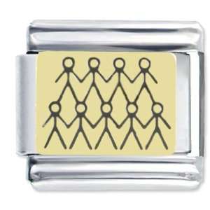  People Hold Hands Italian Charms: Pugster: Jewelry