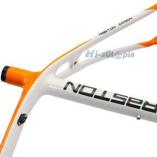 Weave Full Carbon 700C Road Bike Bicycle Frame & Fork 52cm Orange B 