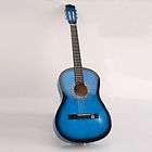 38 High Quality Blue Acoustic Guitar 6 String + Pick  