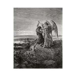 Gustave Dore   Jacob Wrestling With The Angel Giclee 