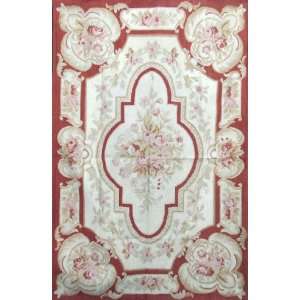   & Free Pad 4x6 Hand Knotted Aubusson Weave Rug S152