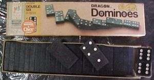 1970 Milton Bradley HALSAM DOUBLE 6 DRAGON DOMINOES  