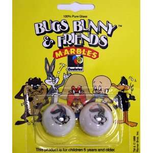  Qualatex Bugs Bunny & Friends Marbles 100% Pure Glass 