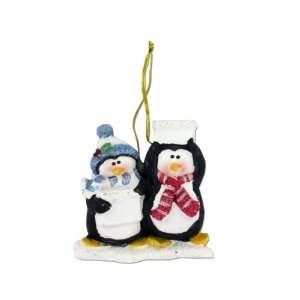    Penguins Resin Ornament, Can Be Personalized 